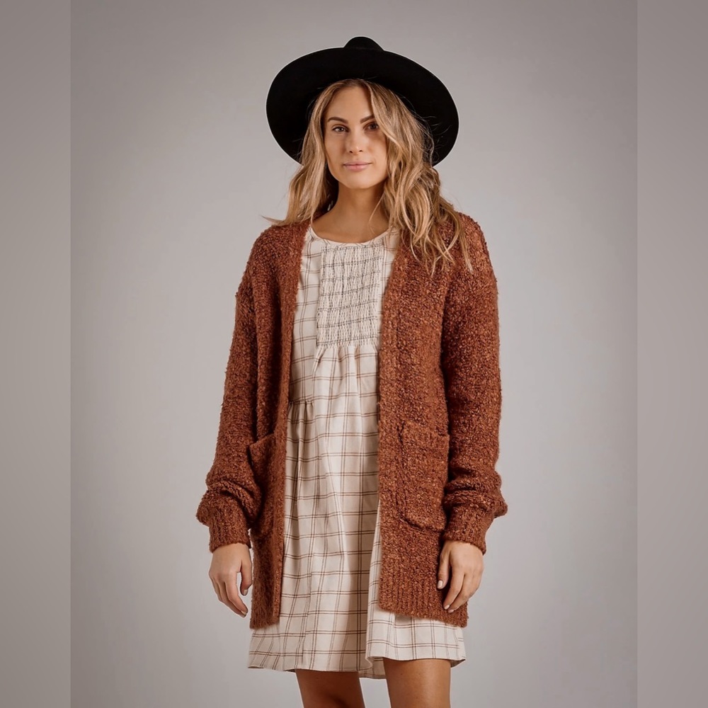 Rylee + Cru Longline Cardigan | wine | Large